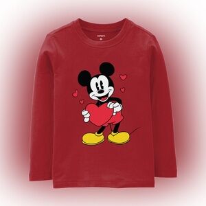 KIDS RED MICKEY MOUSE HEART TEE